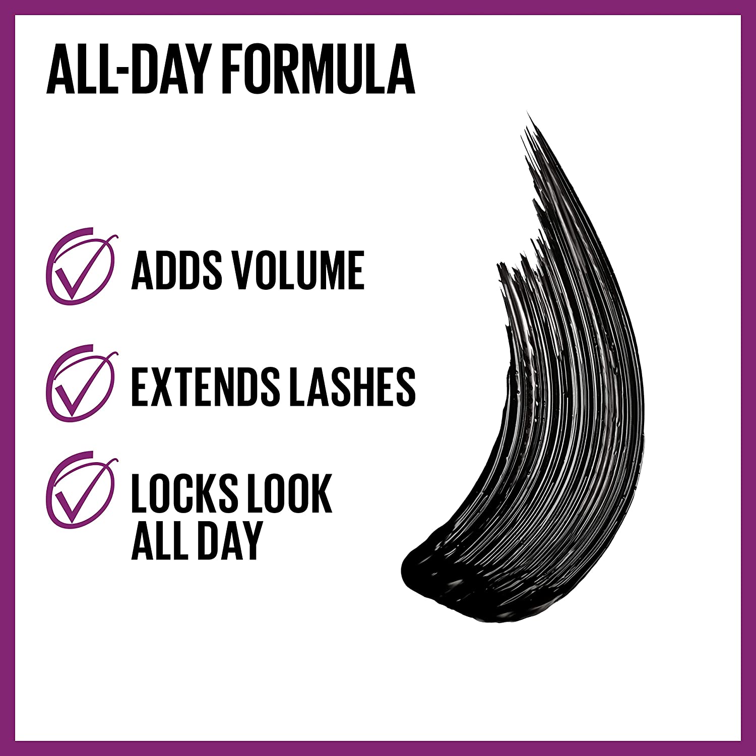 Maybelline The Falsies Lash Lift Washable Mascara Volumizing, Lengthening, Lifting, Curling, Multiplying, Eye Makeup, Blackest Black, 1 Count - Image 3